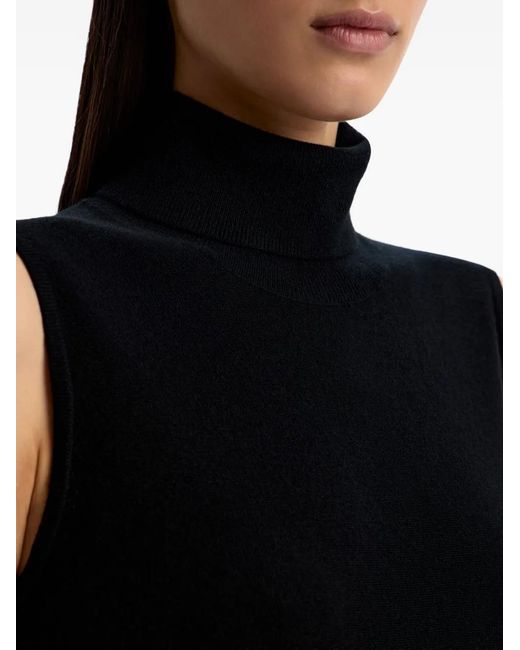 12 STOREEZ Black Roll-Neck Maxi Dress