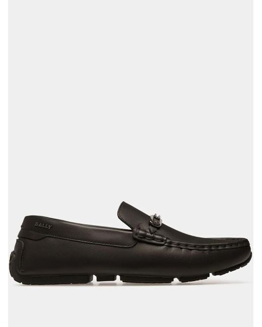 Bally Black Logo-Print Loafers for men