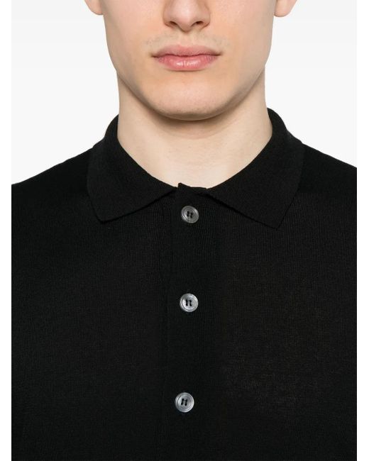 メンズ Lardini ニット ポロシャツ Black