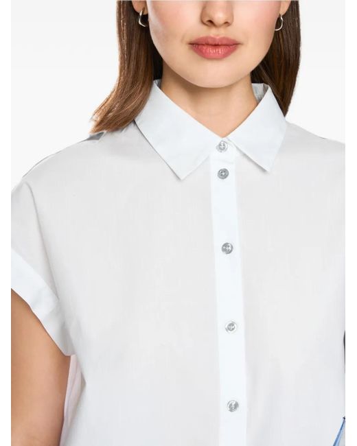 Marc Cain White Maritime-Print Shirt