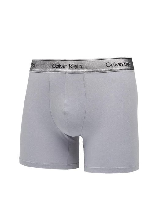 Calvin Klein Blue Logo-Waistband Boxers (Set Of Three) for men
