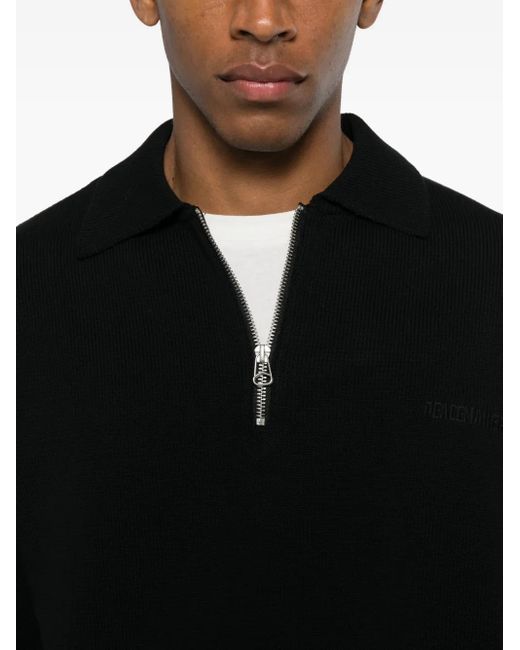 OAMC Black Polo À Col Zippé for men