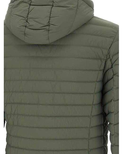 Colmar Green Hooded Horizontal-Quilted Down Jacket for men