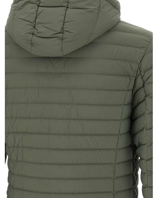 Colmar Green Hooded Horizontal-Quilted Down Jacket for men