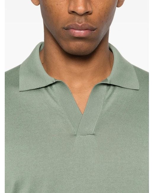 Lardini Green Collared Polo Shirt for men