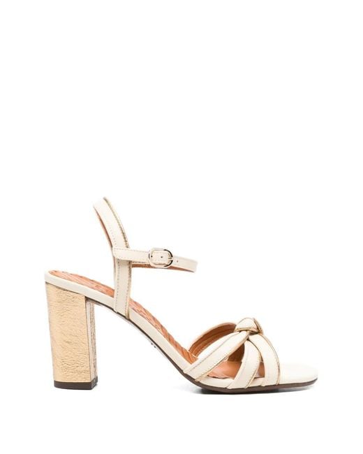 Chie Mihara White Ballah Knotted Leather Sandals