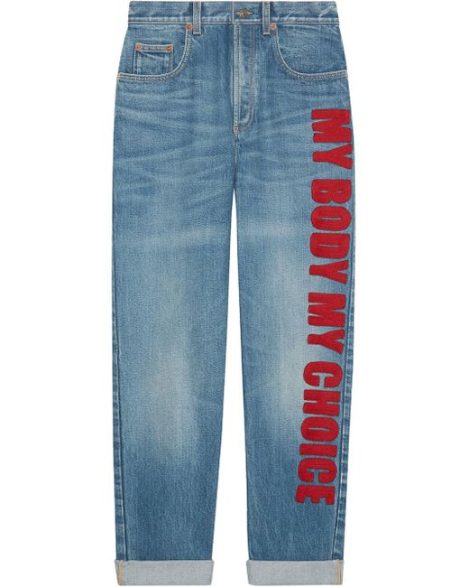 gucci blue jeans