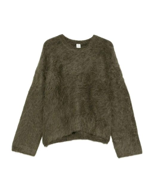 Totême  Brown Brushed-Finish Sweater