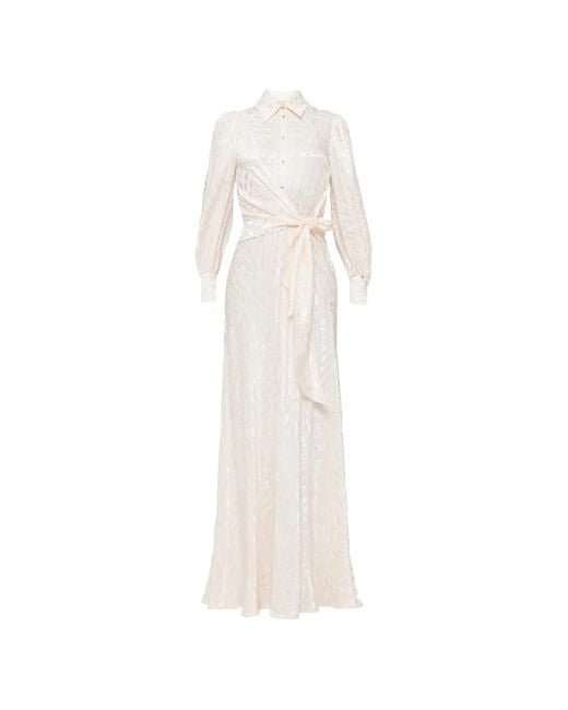 Nissa White Leopard-Print Viscose-Blend Midi Dress