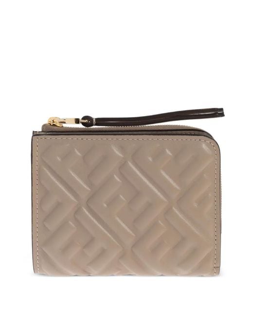 Fendi Natural Slim Baguette Leather Wallet