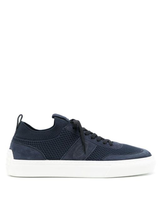 Tod's Blue Panelled Low-top Sneakers for men