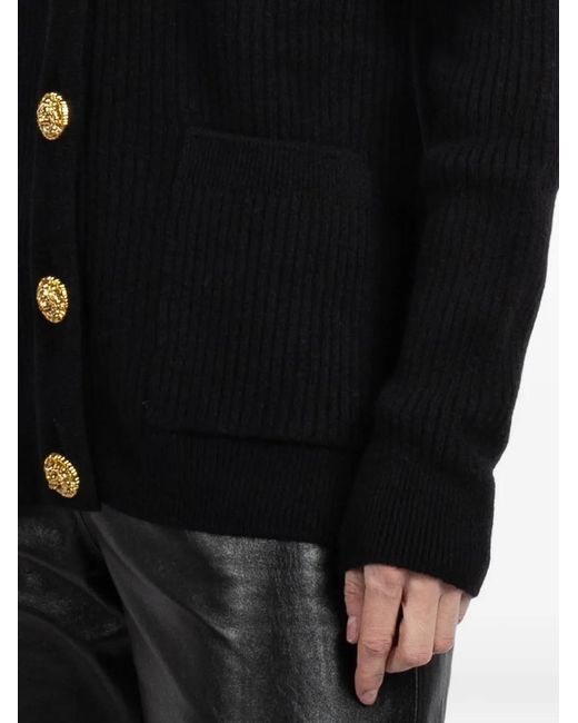 Cárdigan Con Botones Balmain de color Black