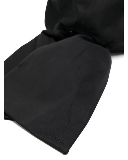 Sacai Black Rear Bow Cap
