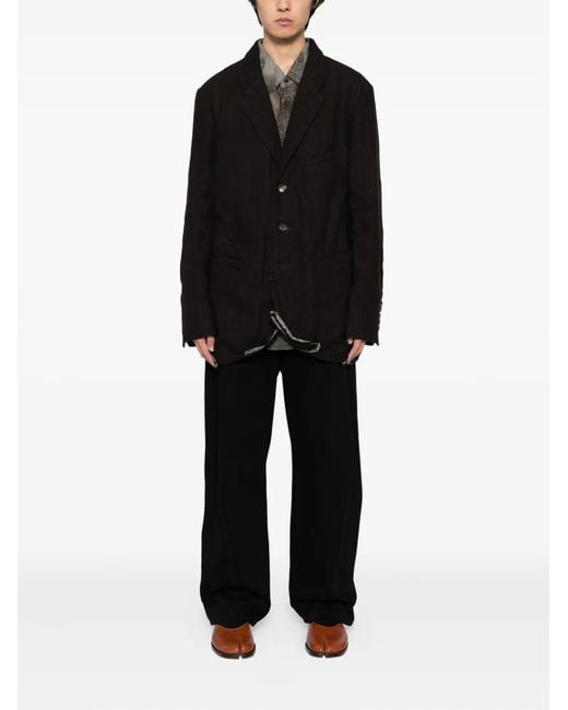 Ziggy Chen Black Single-Breasted Blazer for men