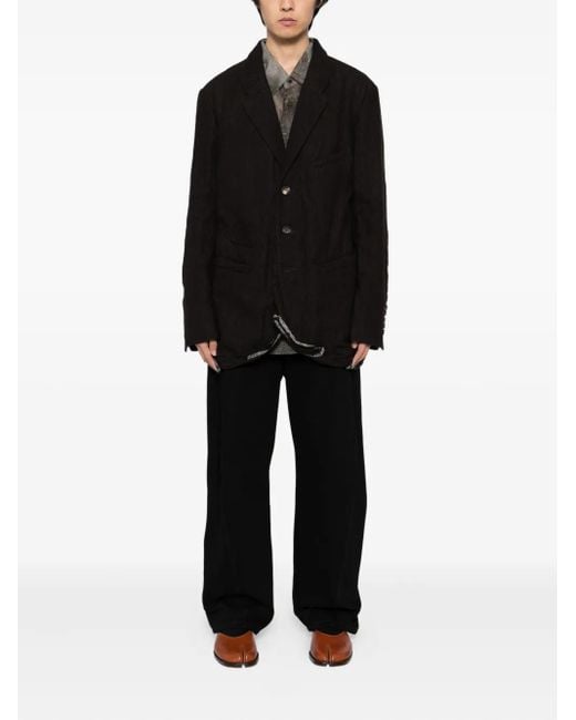 Ziggy Chen Black Single-Breasted Blazer for men