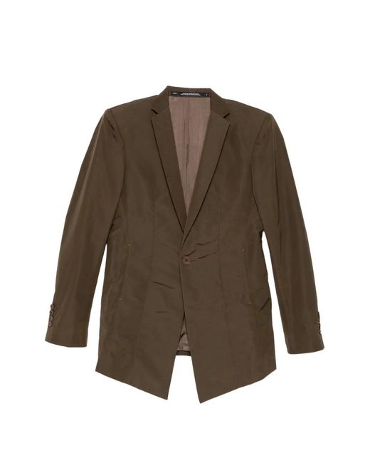Julius Brown Blazer Boutonné À Col V for men