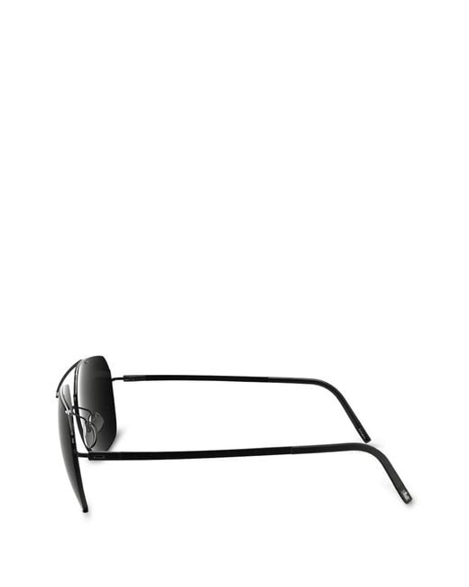 Silhouette Black Ingonish Dynamic Dawn Geometric-Frame Sunglasses