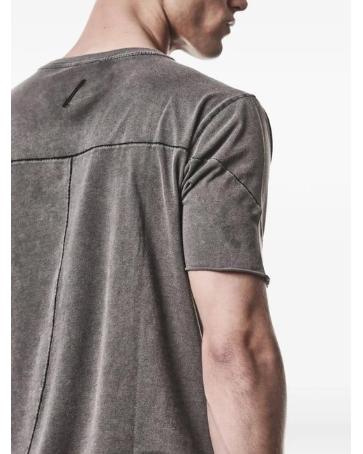 Thom Krom Gray Worked Seam T-Shirt for men