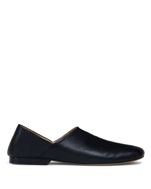 Lemaire Blue Folding-Heel Leather Slippers for men