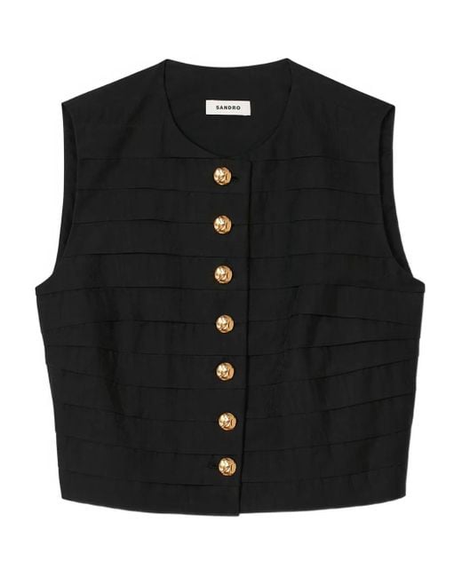 Sandro Eilat クロップドトップ Black