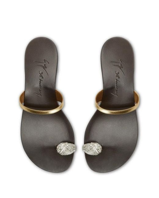 Giuseppe Zanotti White Icon Ring Sandals