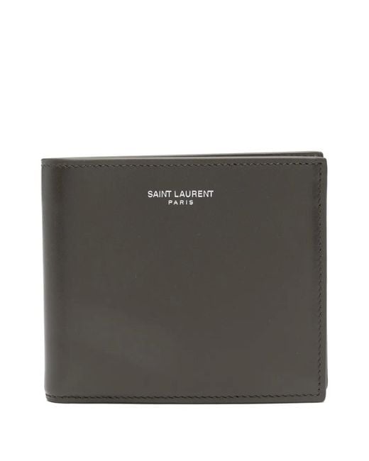Saint Laurent Black Bi-Fold Smooth Leather Wallet for men