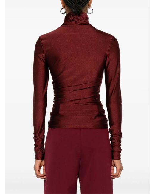 ANDAMANE Red Bluse Mit Rollkragen