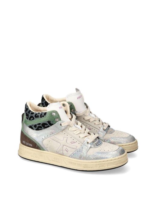 Premiata White Mid Quinnd Sneakers