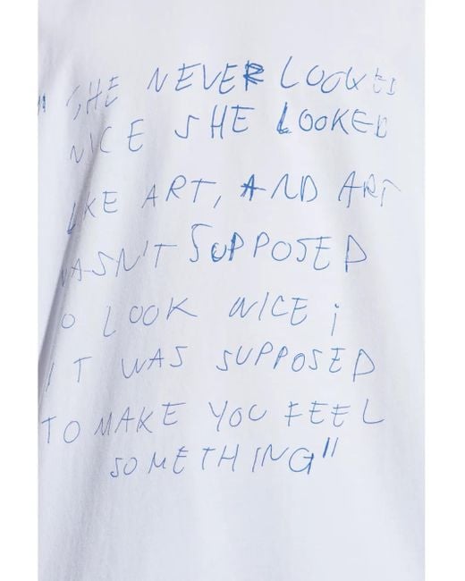 Camiseta con motivo gráfico Vetements de hombre de color White