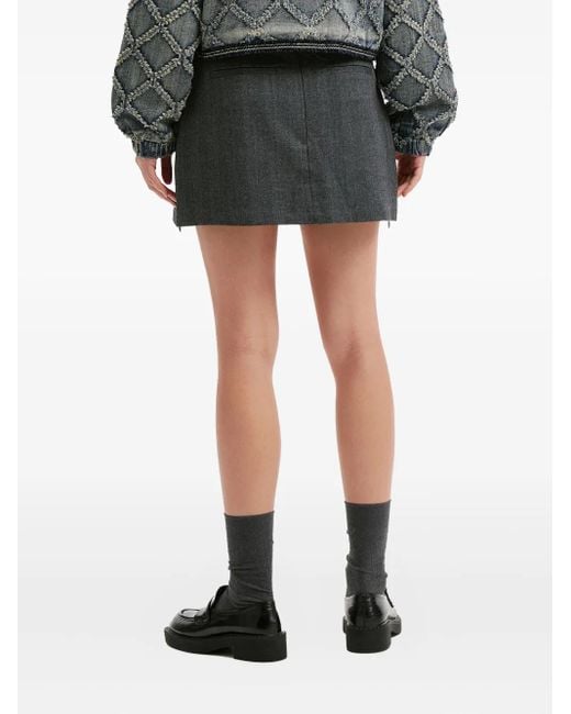 B+ AB Mini-Rok Met Rits in het Black