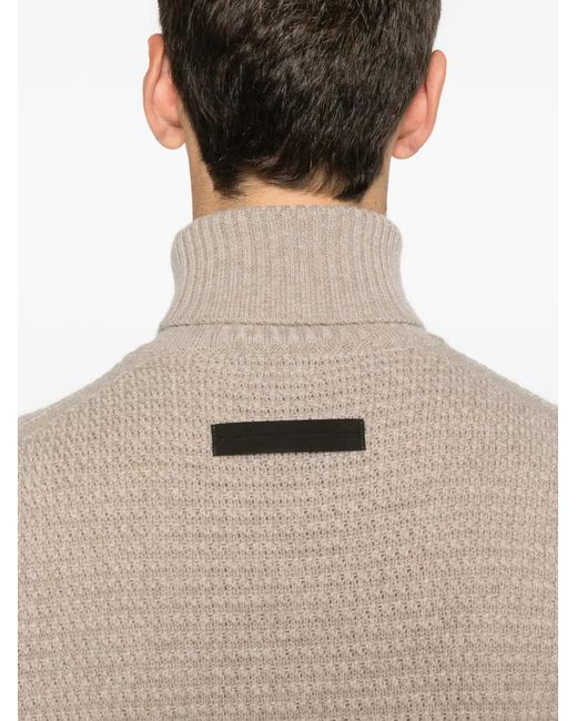 Jersey con cuello alto Zegna de hombre de color Natural