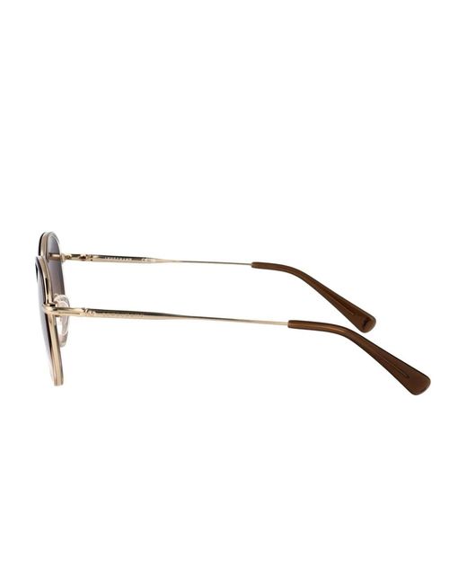 Longchamp Brown Round Sunglasses