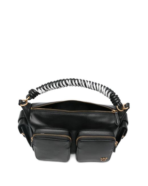 Pinko Shopper Met Gevlochten Handvat En Zak in het Black