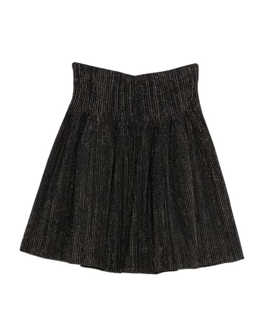 CFCL Black Pleated Metallic-Thread Skirt