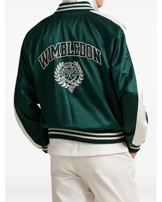 X Wimbledon Bomber Varsity di Polo Ralph Lauren in Green da Uomo