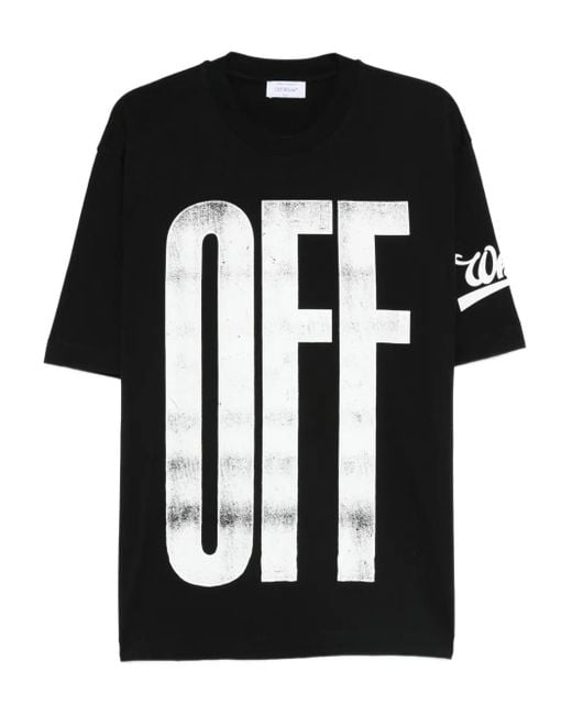 Off-White c/o Virgil Abloh Black Logo-Print T-Shirt for men