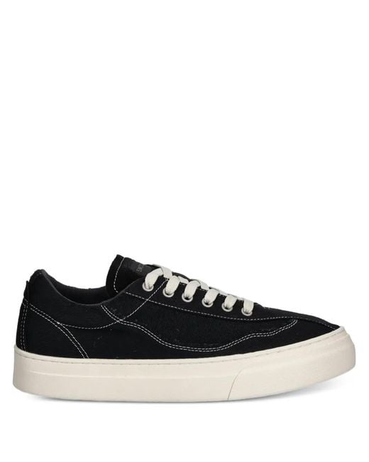 Stepney Workers Club Black Contrast-Stitching Sneakers for men