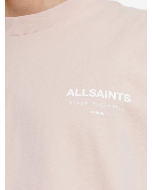 AllSaints White Chemise Underground À Logo Imprimé for men