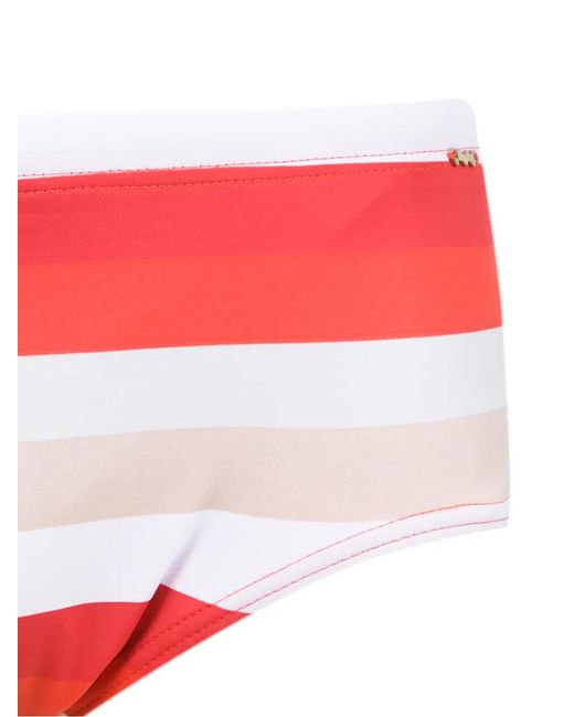 Amir Slama Red Striped Swim Briefs for men
