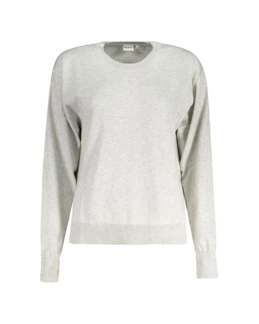 Pepe Jeans White Pull À Col Rond