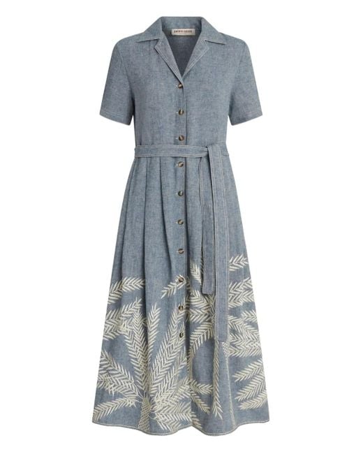 Emporio Sirenuse Blue Hemdkleid mit Knopfleiste