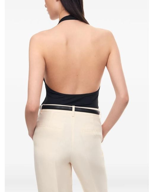 12 STOREEZ Black Naomi Halterneck Bodysuit