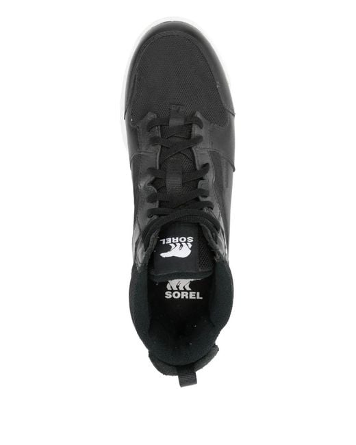 Sorel Black Explorer Lace-Up Sneakers for men