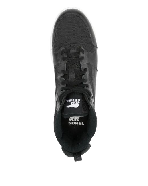 Sorel Black Explorer Lace-Up Sneakers for men