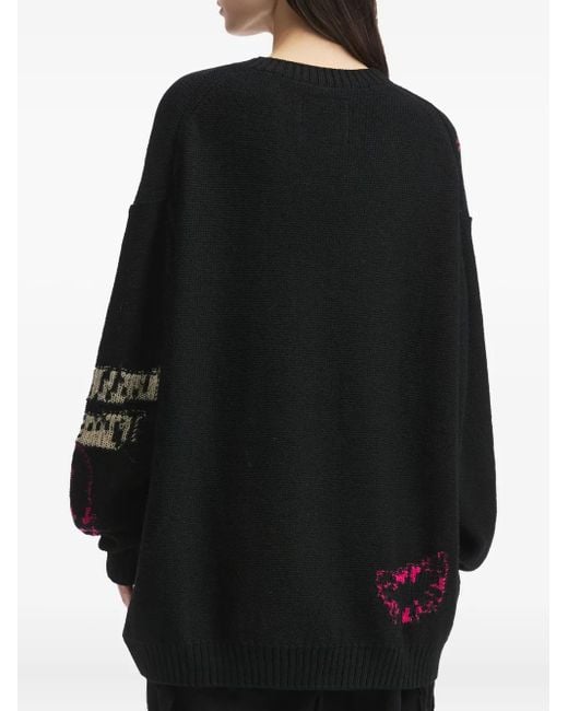 Y's Yohji Yamamoto インターシャパターン セーター Black