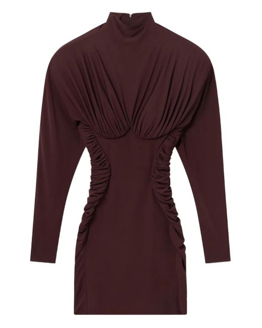 Stella McCartney Red Minikleid Mit Stehkragen