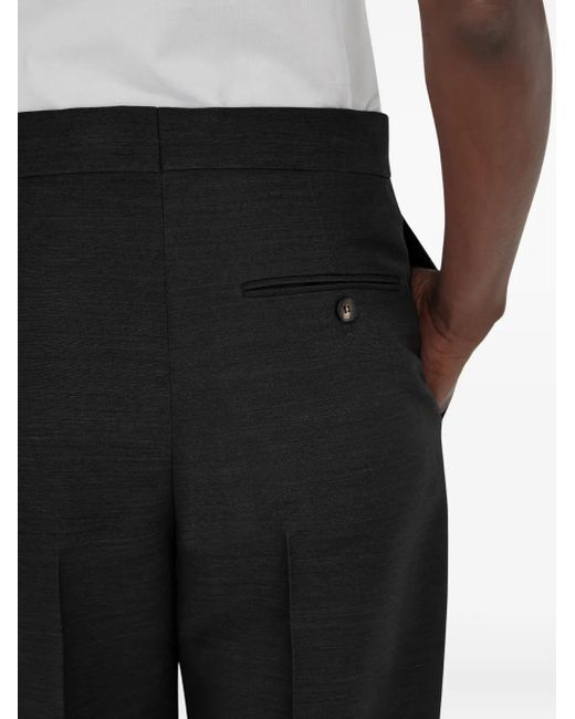 Ferragamo Black Faille Trousers