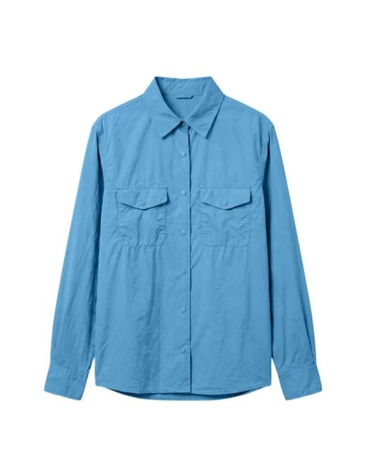 Aspesi Blue Chest-Pocket Shirt Jacket