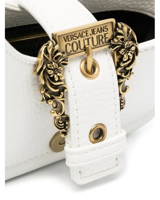 Versace Jeans Couture White Couture Barocco-Buckle Mini Bag
