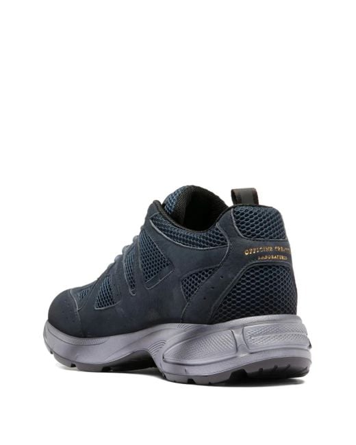 Officine Creative Blue Mesh Panelled Sneakers for men